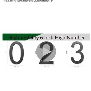 Amazon Black 6-Inch High Visibility House Numbers 922555 available $3.00 each